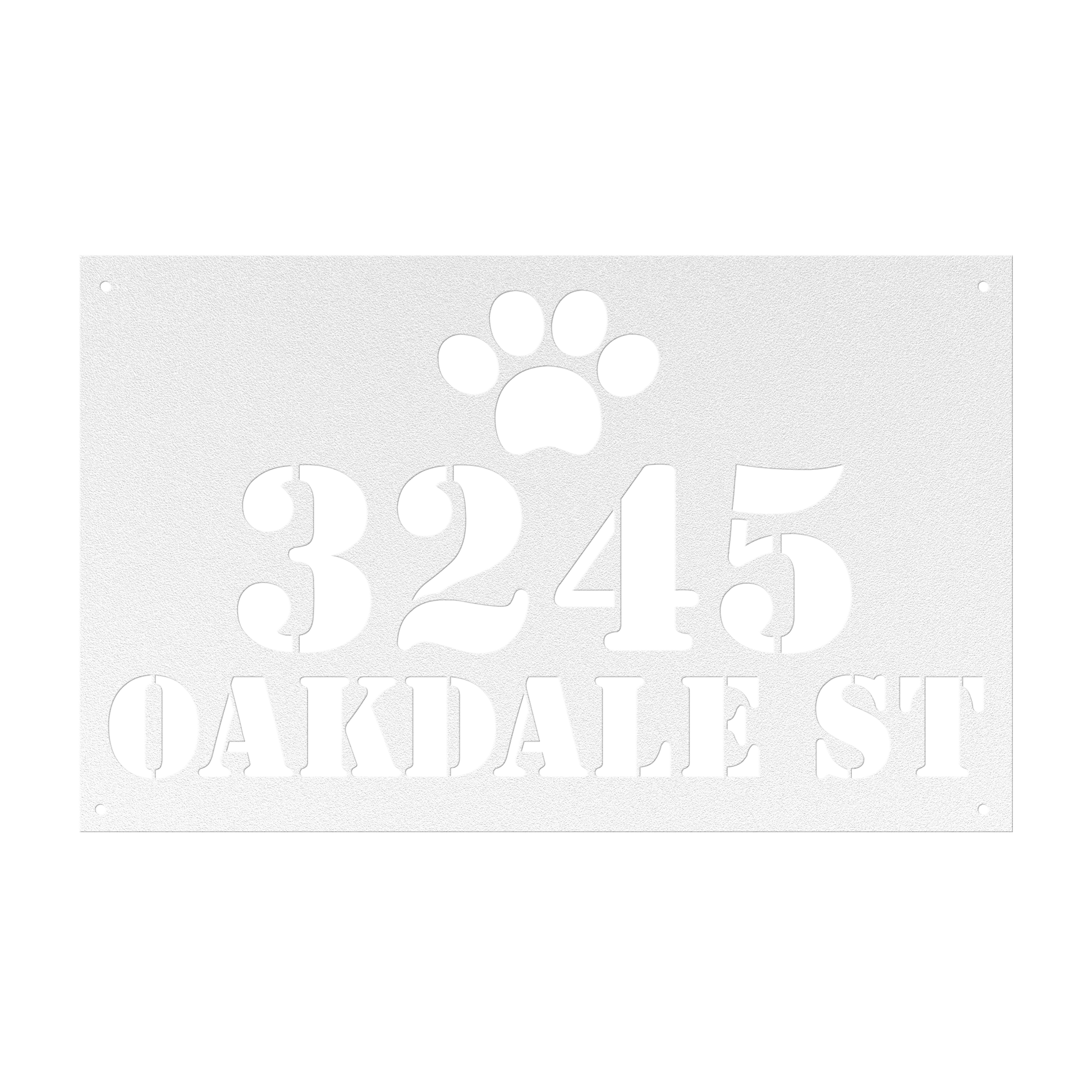 Custom Metal House Number Sign