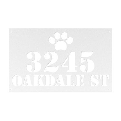 Custom Metal House Number Sign