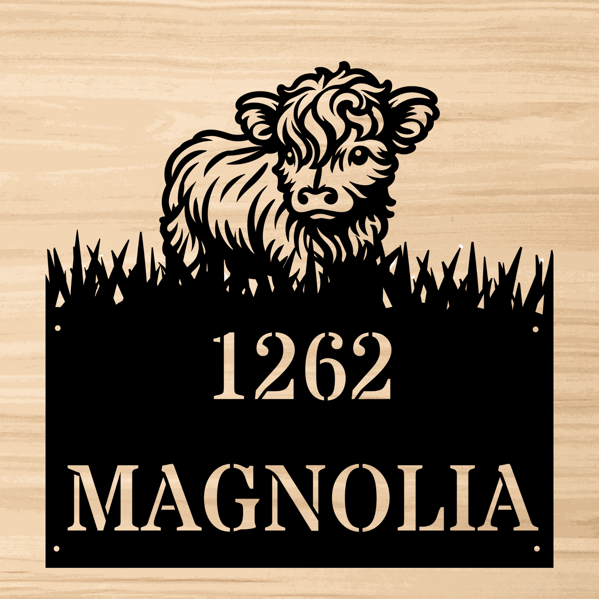 Cute Cow House Number