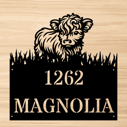 Cute Cow House Number