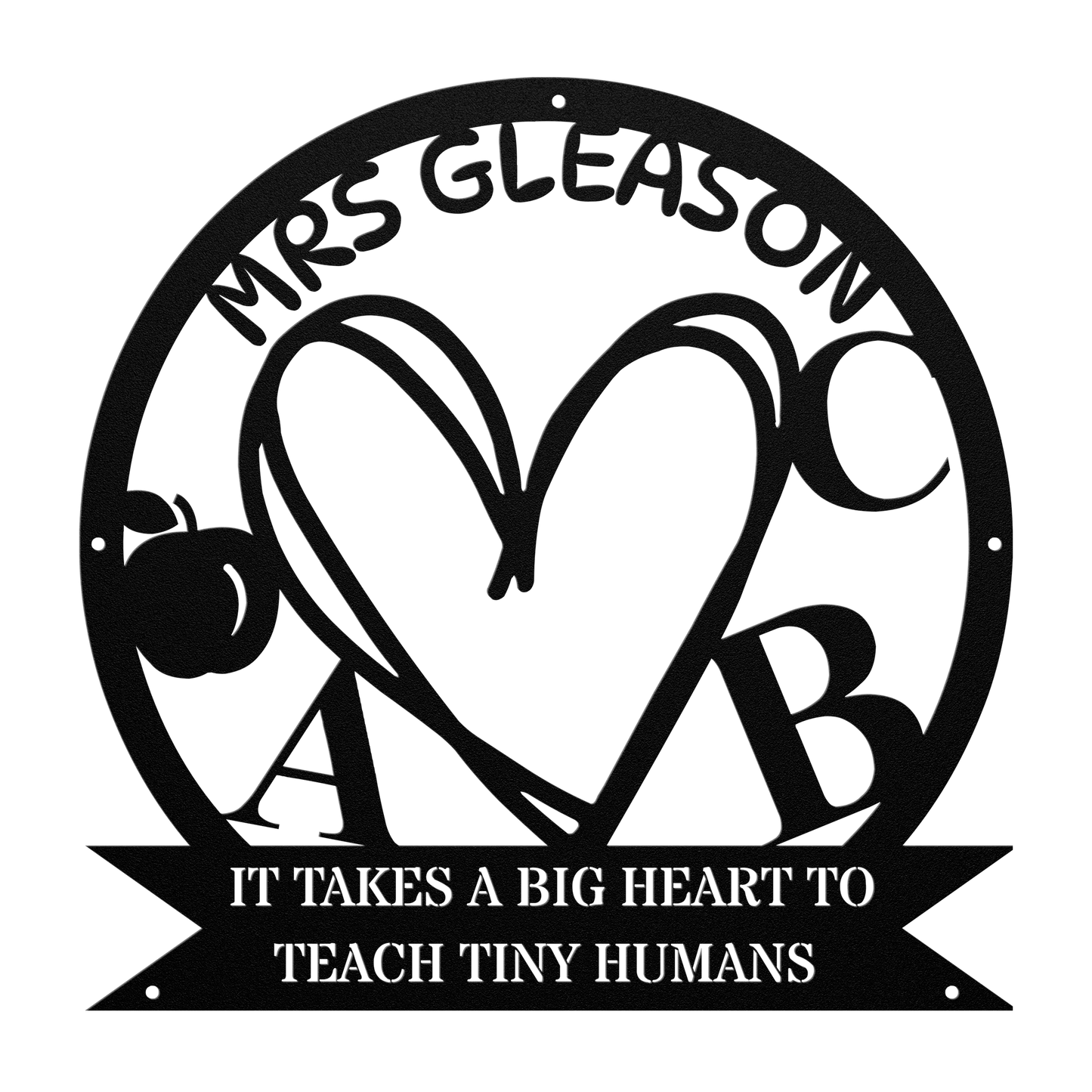 Personalized Teacher Metal Sign