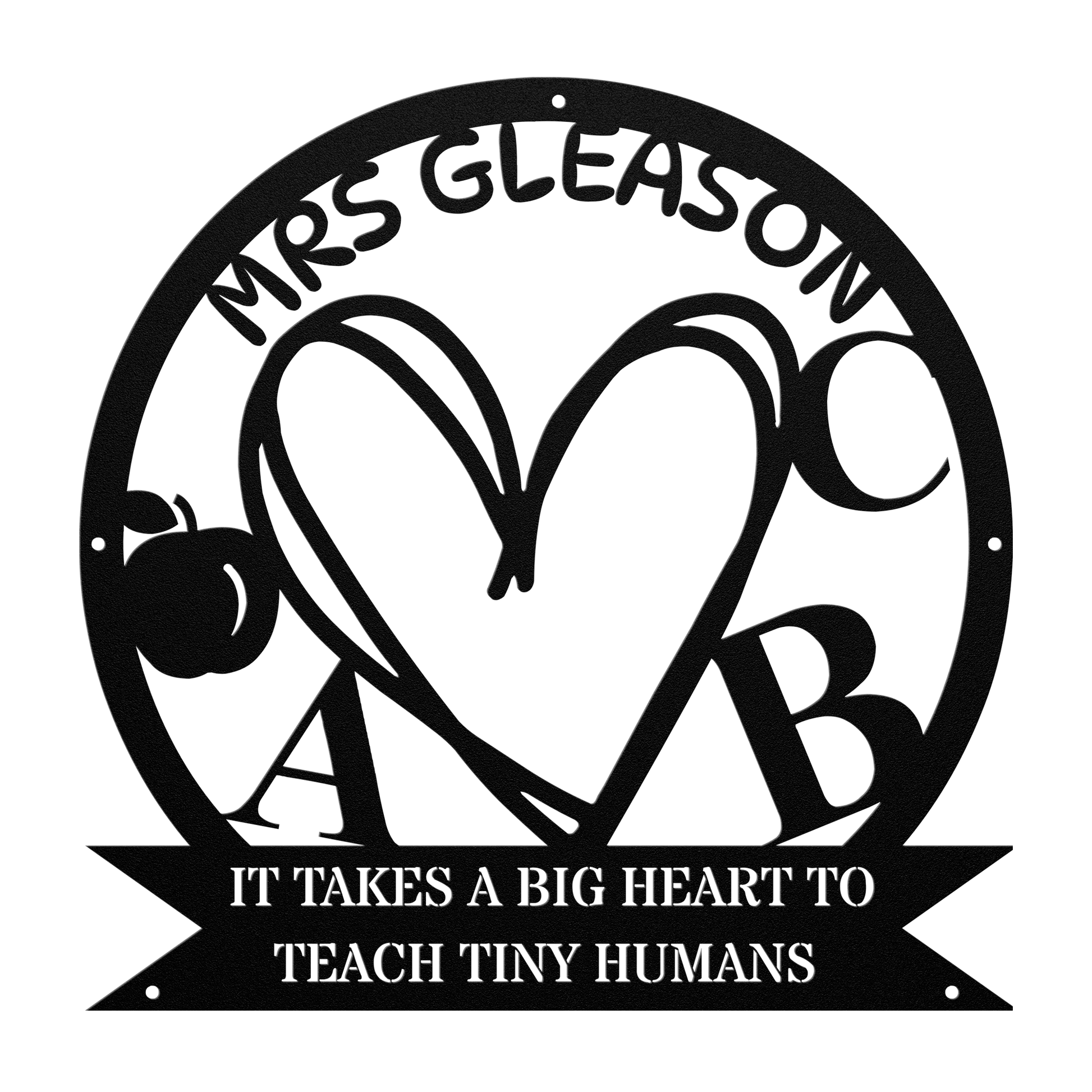 Personalized Teacher Metal Sign