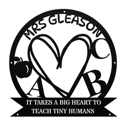 Personalized Teacher Metal Sign