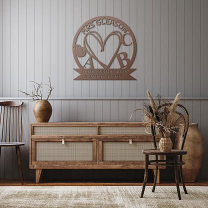 Personalized Teacher Metal Sign