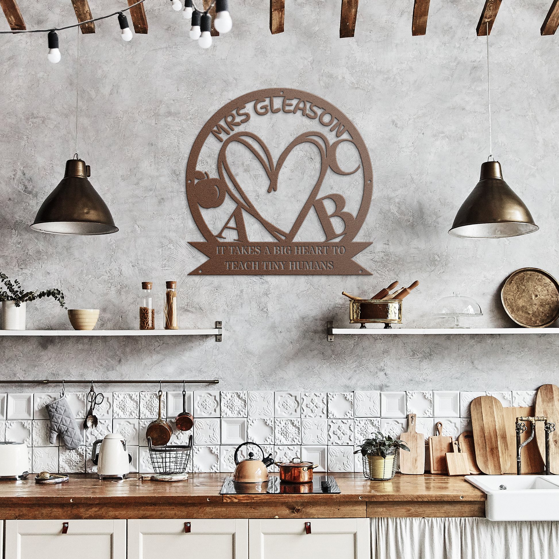 Personalized Teacher Metal Sign