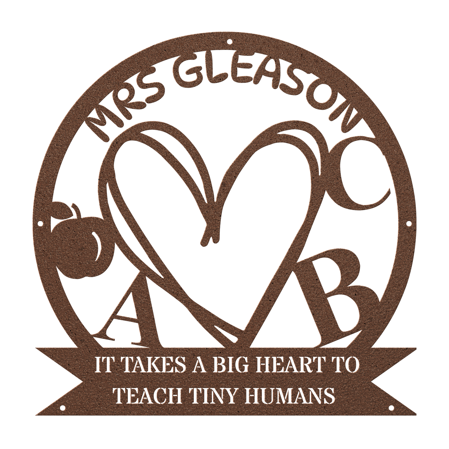 Personalized Teacher Metal Sign