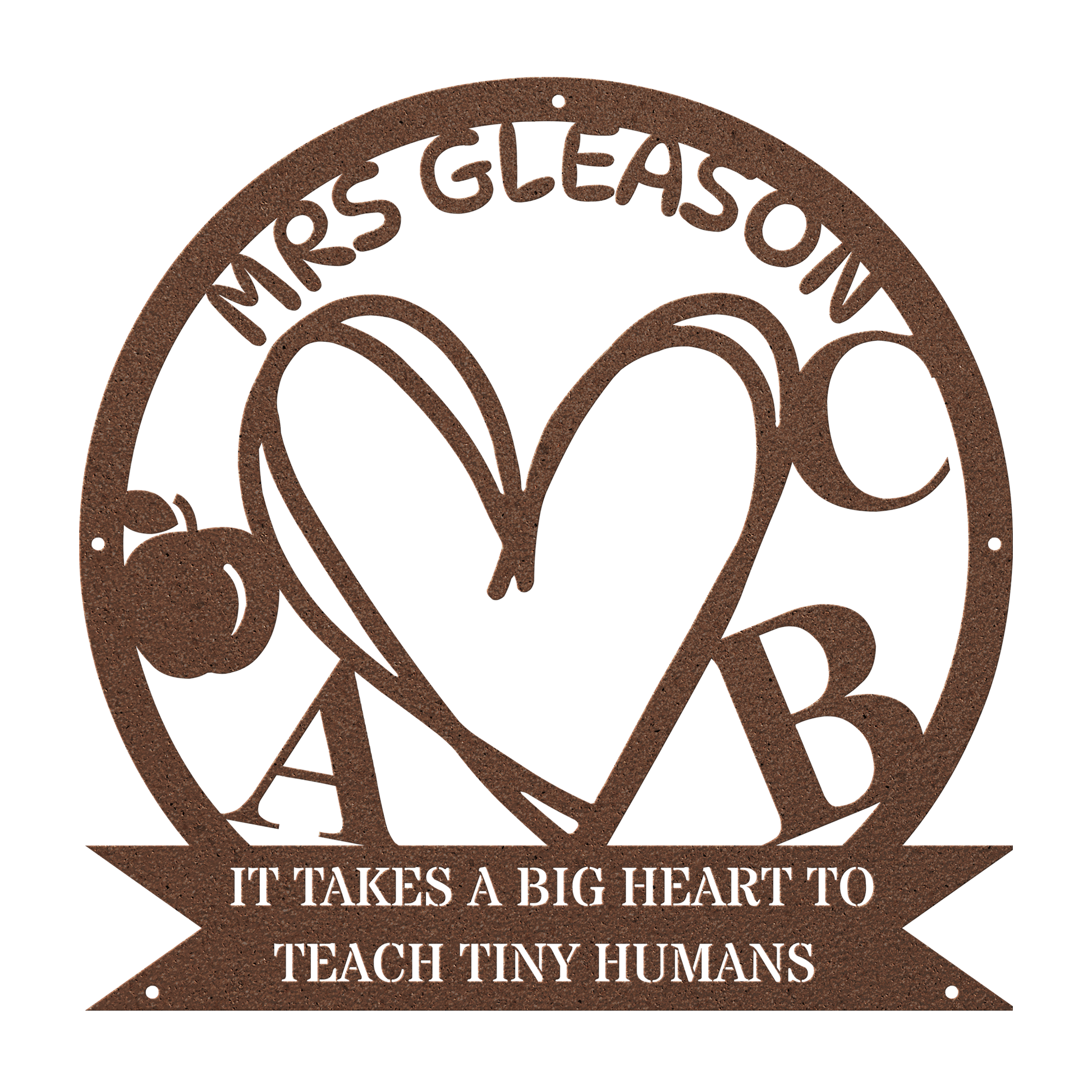 Personalized Teacher Metal Sign