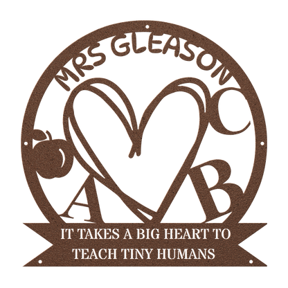 Personalized Teacher Metal Sign