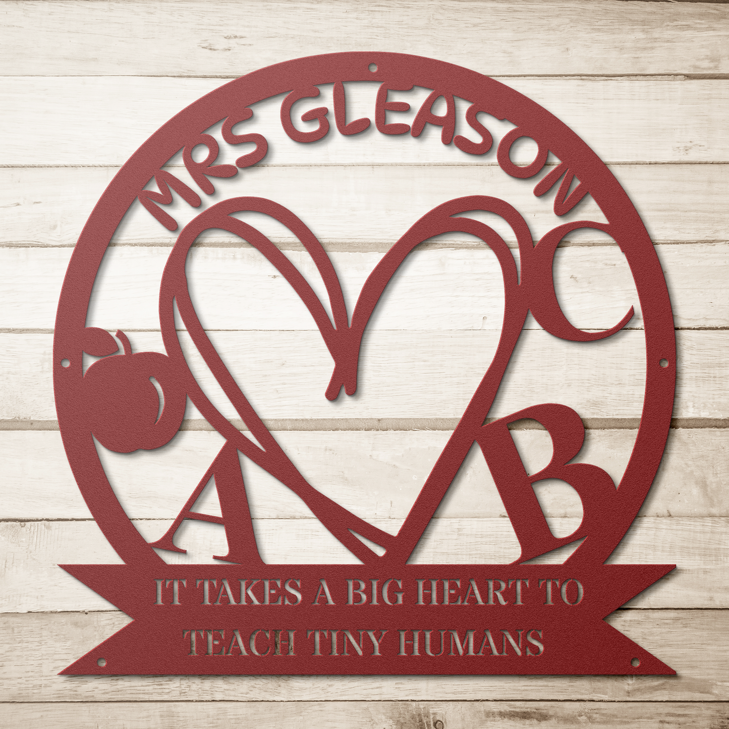 Personalized Teacher Metal Sign