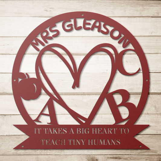 Personalized Teacher Metal Sign