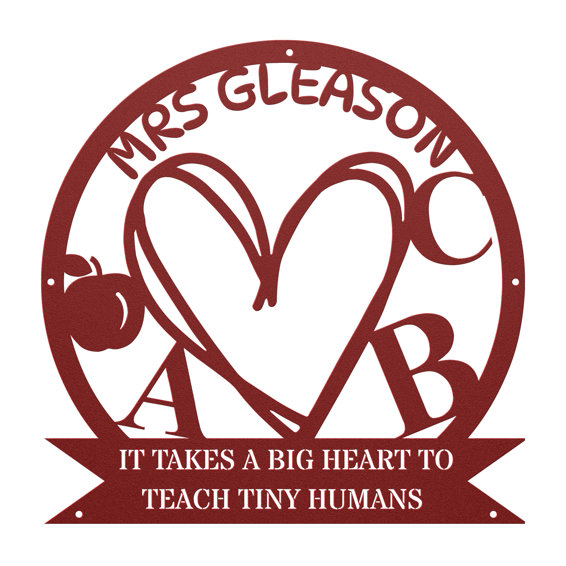 Personalized Teacher Metal Sign