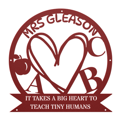Personalized Teacher Metal Sign