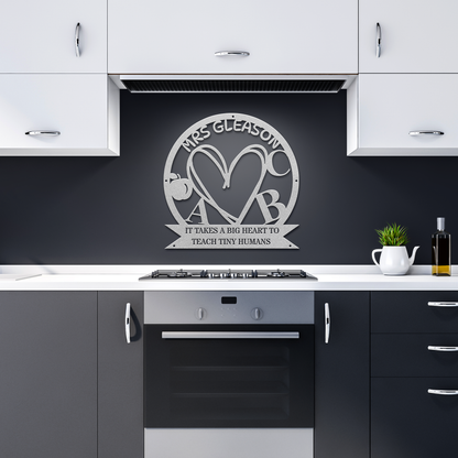 Personalized Teacher Metal Sign