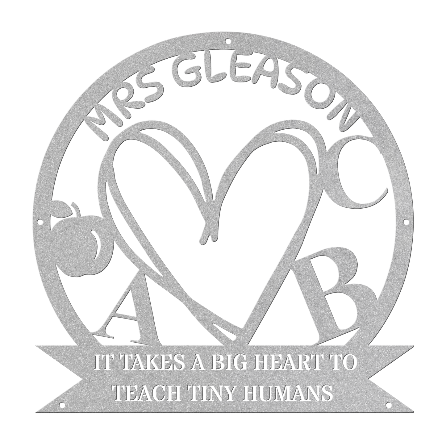 Personalized Teacher Metal Sign