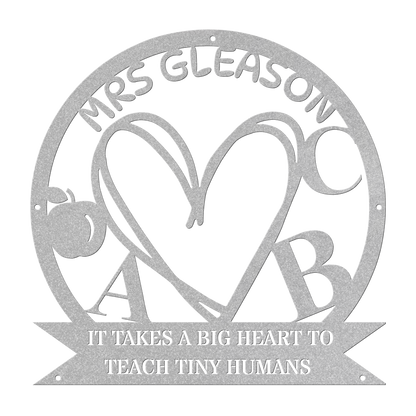 Personalized Teacher Metal Sign