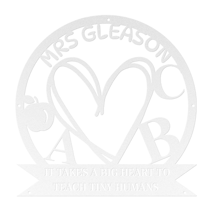 Personalized Teacher Metal Sign