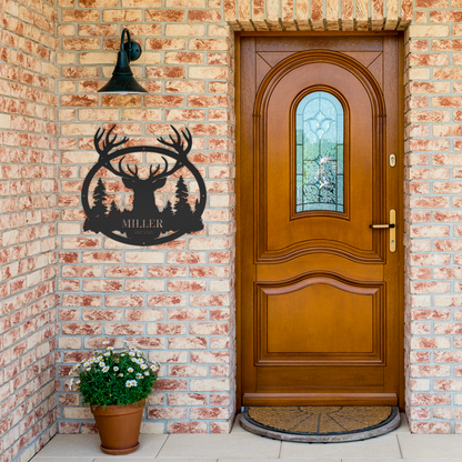 Personalized Deer Metal Wall Art