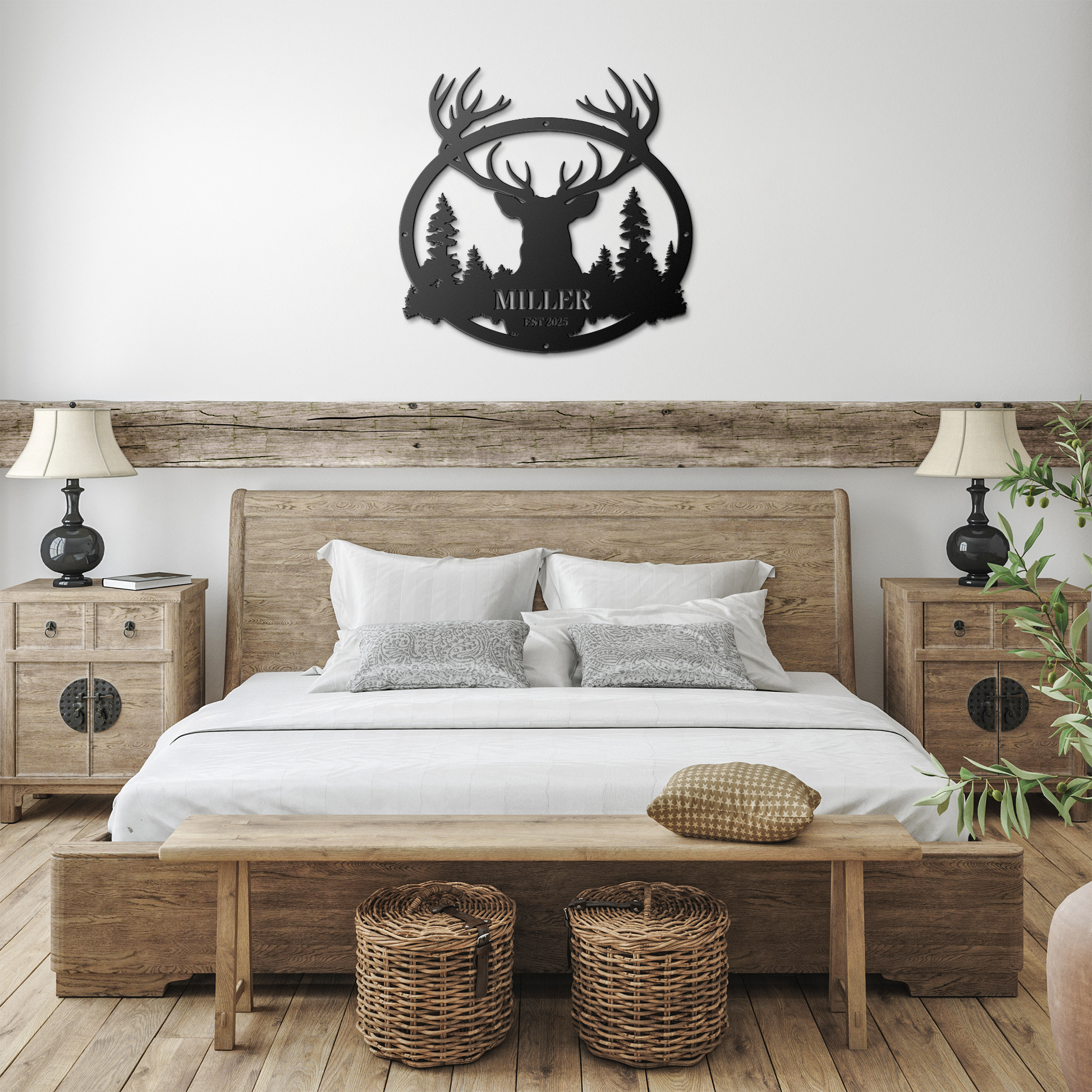 Personalized Deer Metal Wall Art