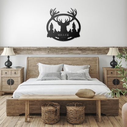 Personalized Deer Metal Wall Art