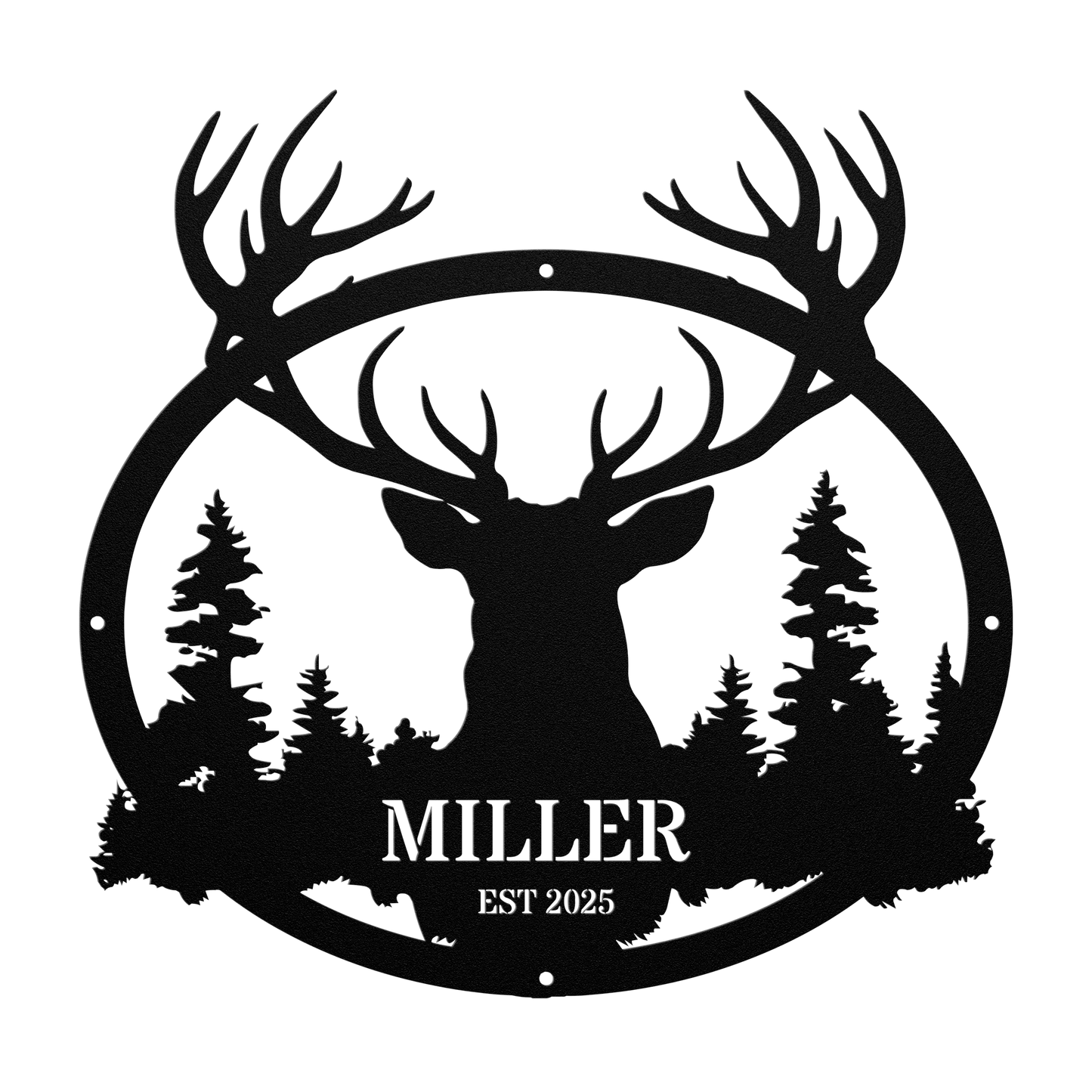 Personalized Deer Metal Wall Art