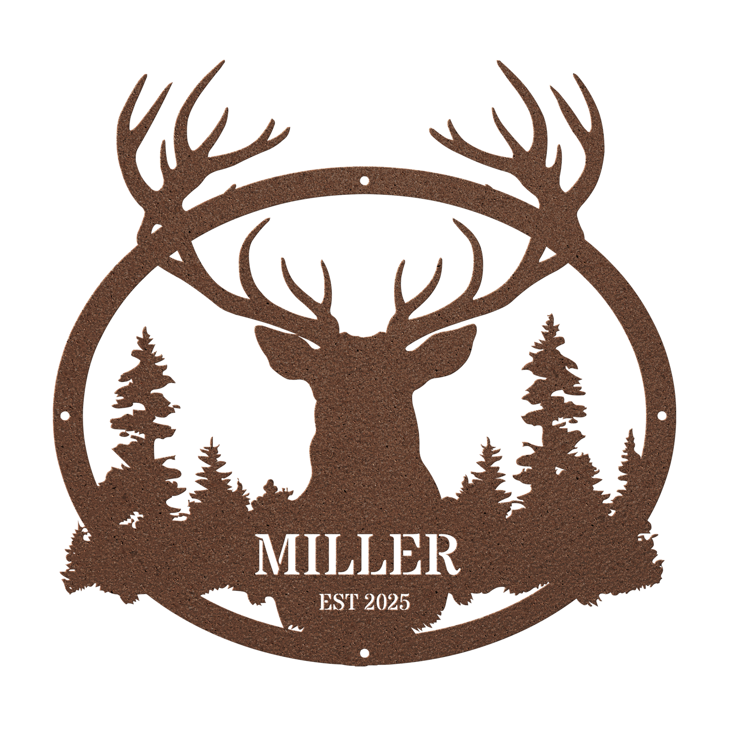 Personalized Deer Metal Wall Art