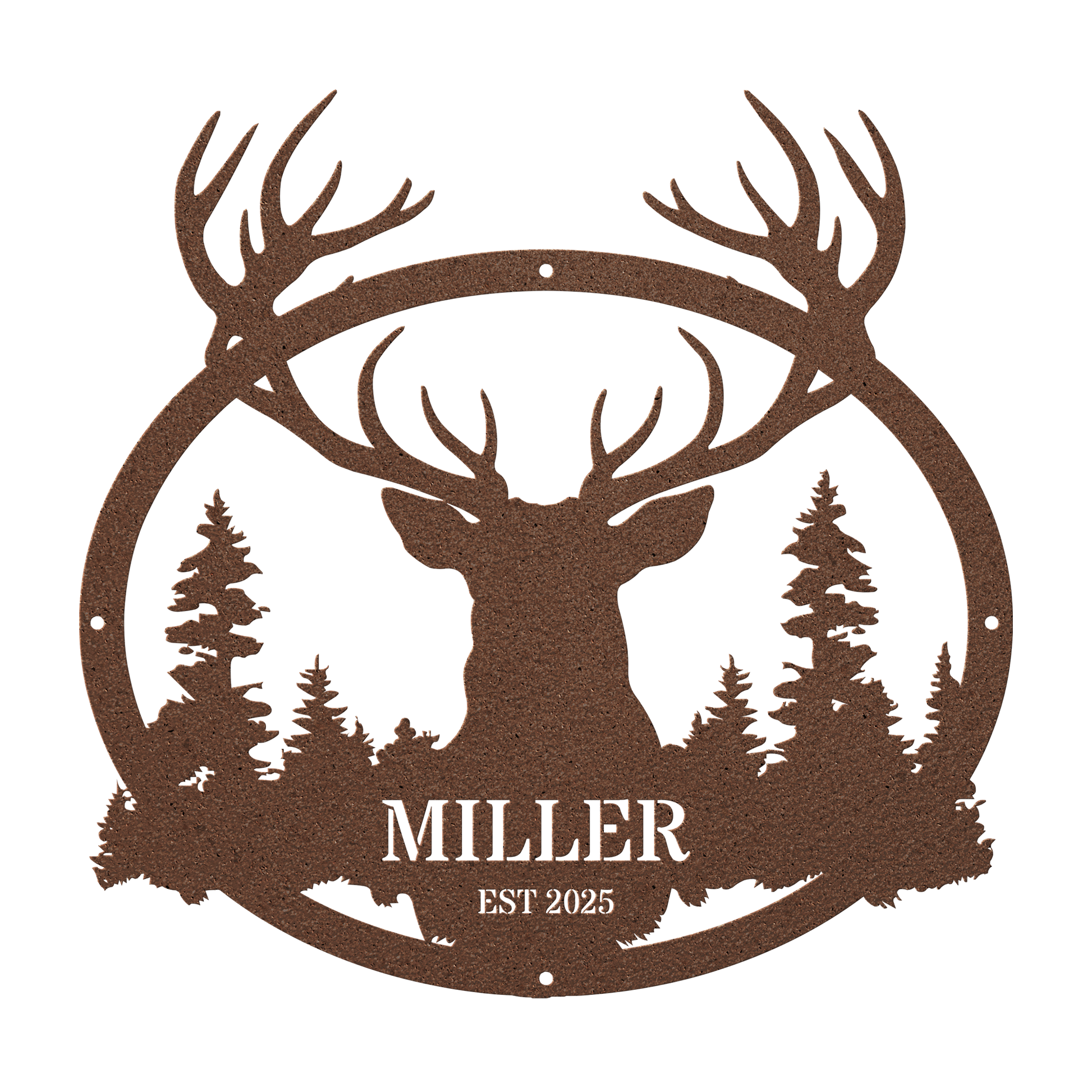 Personalized Deer Metal Wall Art