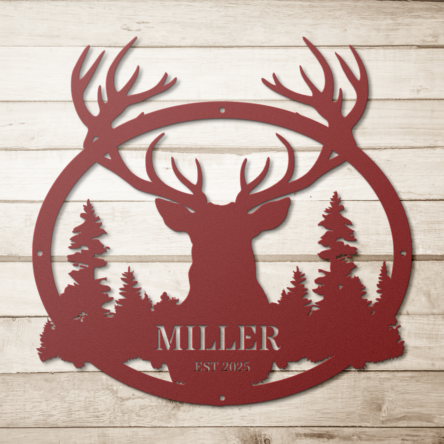 Personalized Deer Metal Wall Art