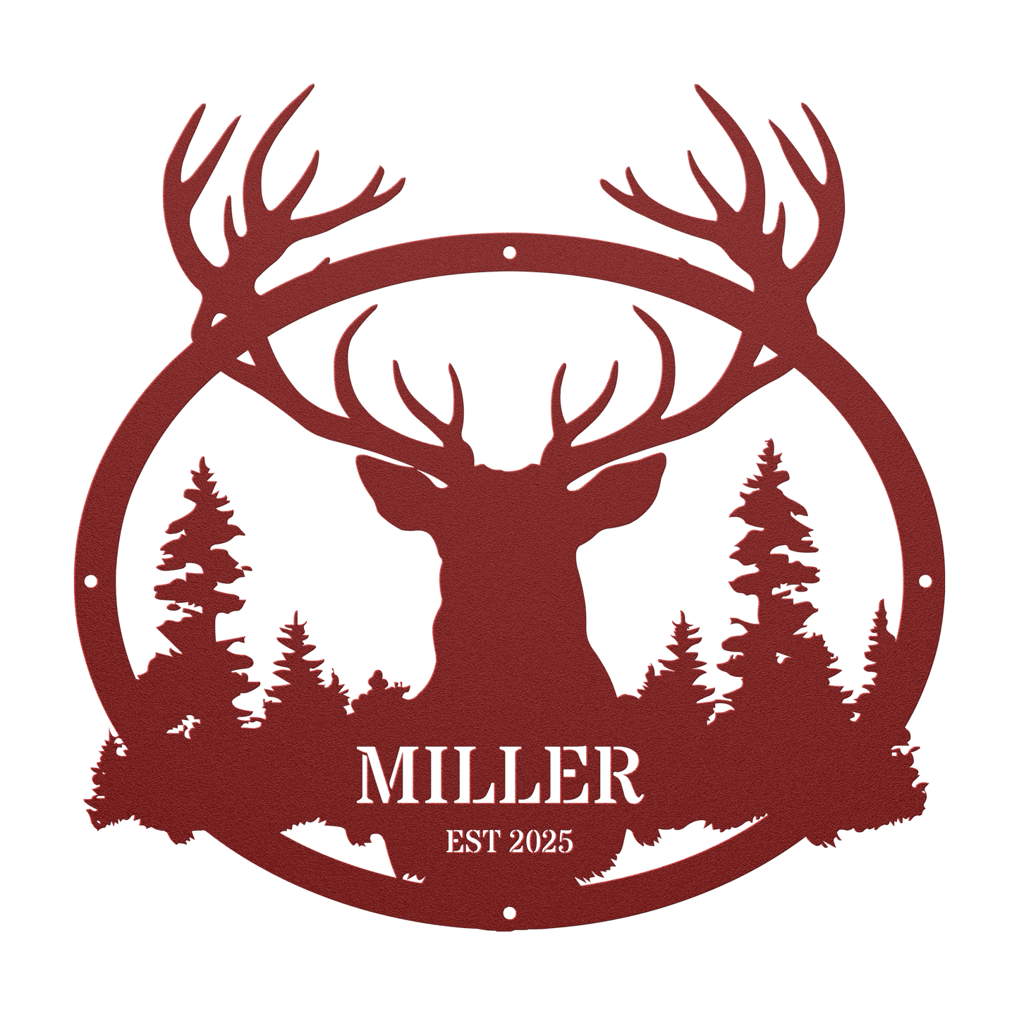 Personalized Deer Metal Wall Art