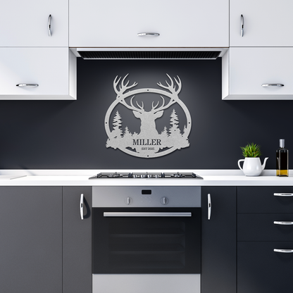Personalized Deer Metal Wall Art