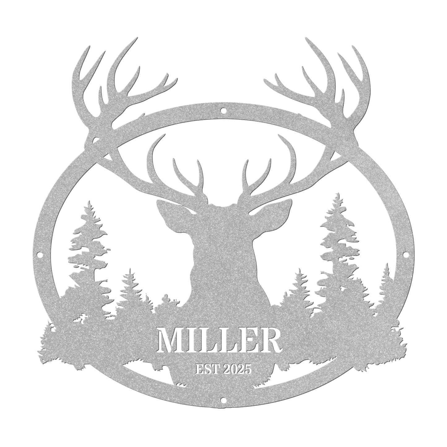 Personalized Deer Metal Wall Art