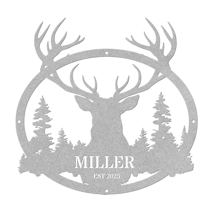 Personalized Deer Metal Wall Art