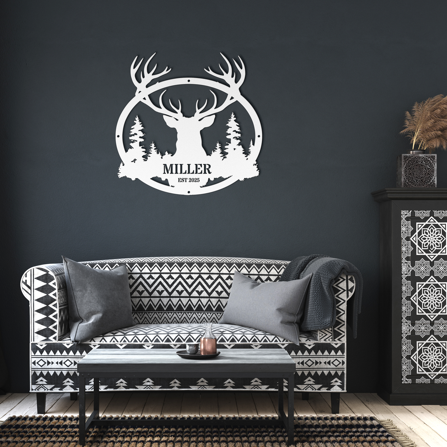 Personalized Deer Metal Wall Art