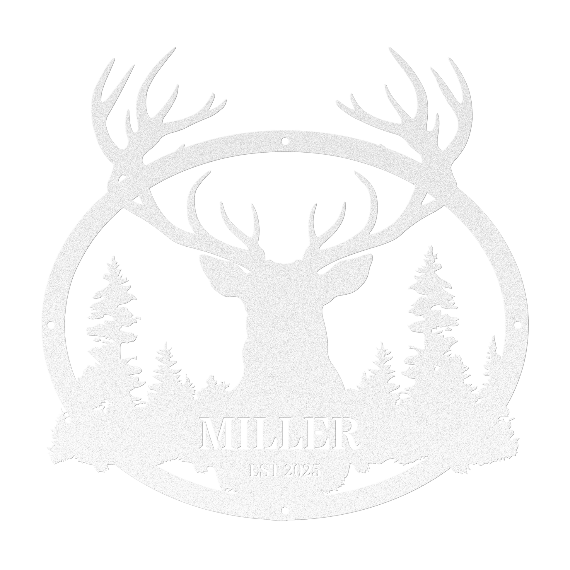 Personalized Deer Metal Wall Art