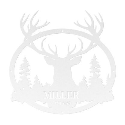 Personalized Deer Metal Wall Art