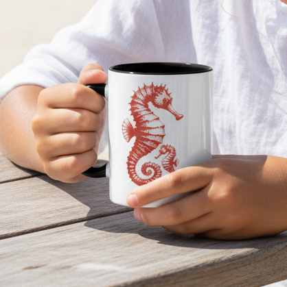 Coastal Seahorse Coffee Cup
