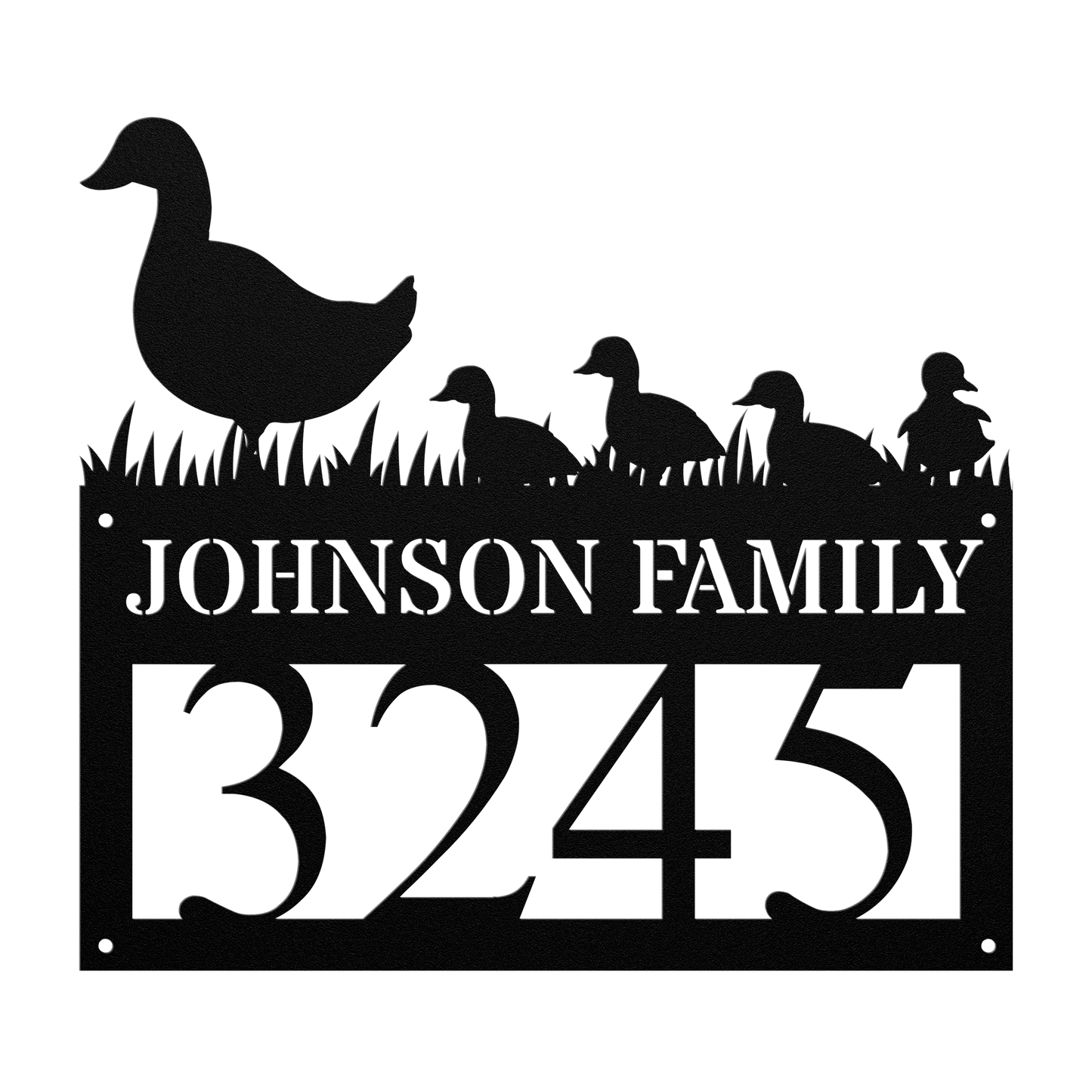 Custom Metal House Number Sign