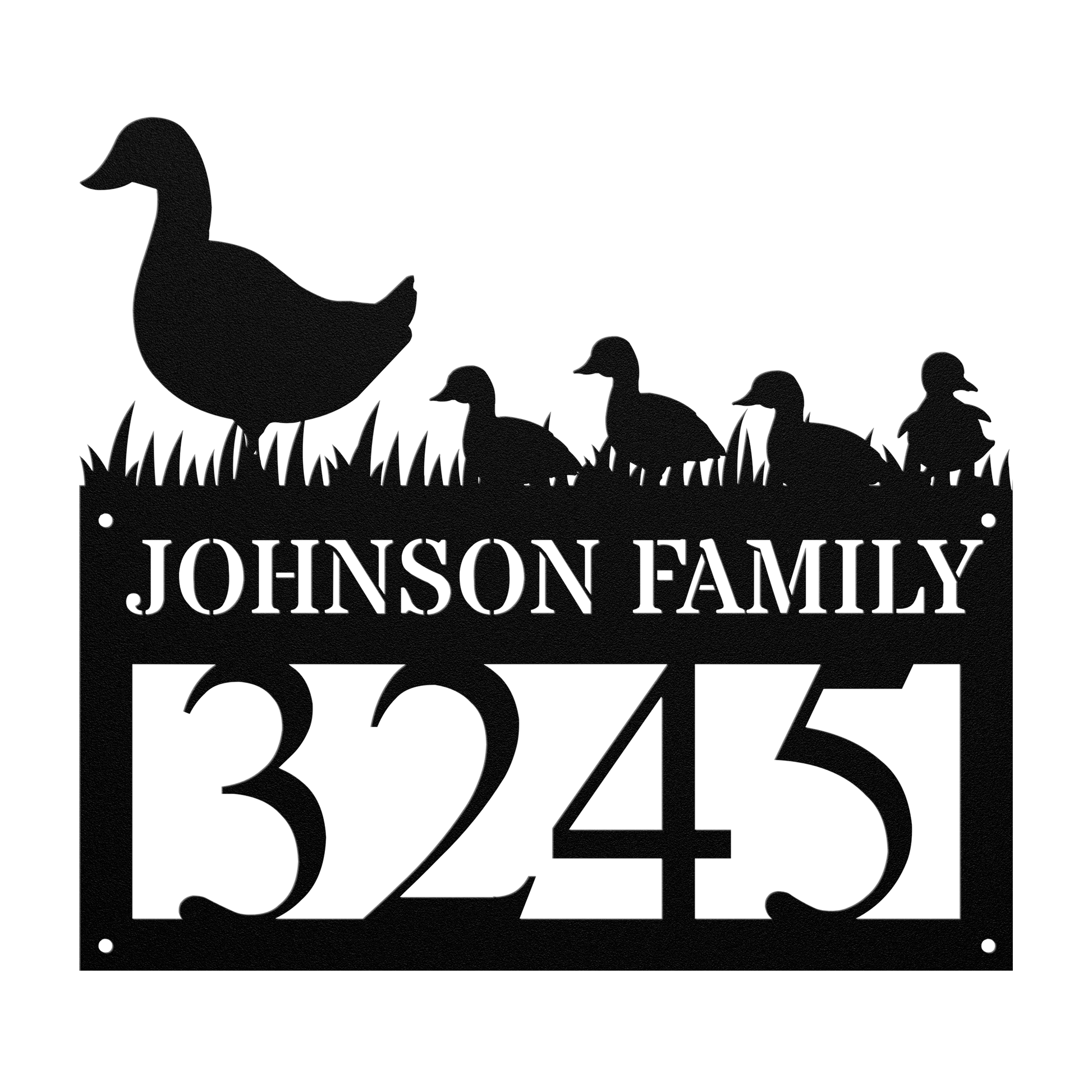 Custom Metal House Number Sign