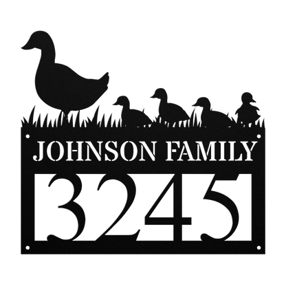 Custom Metal House Number Sign