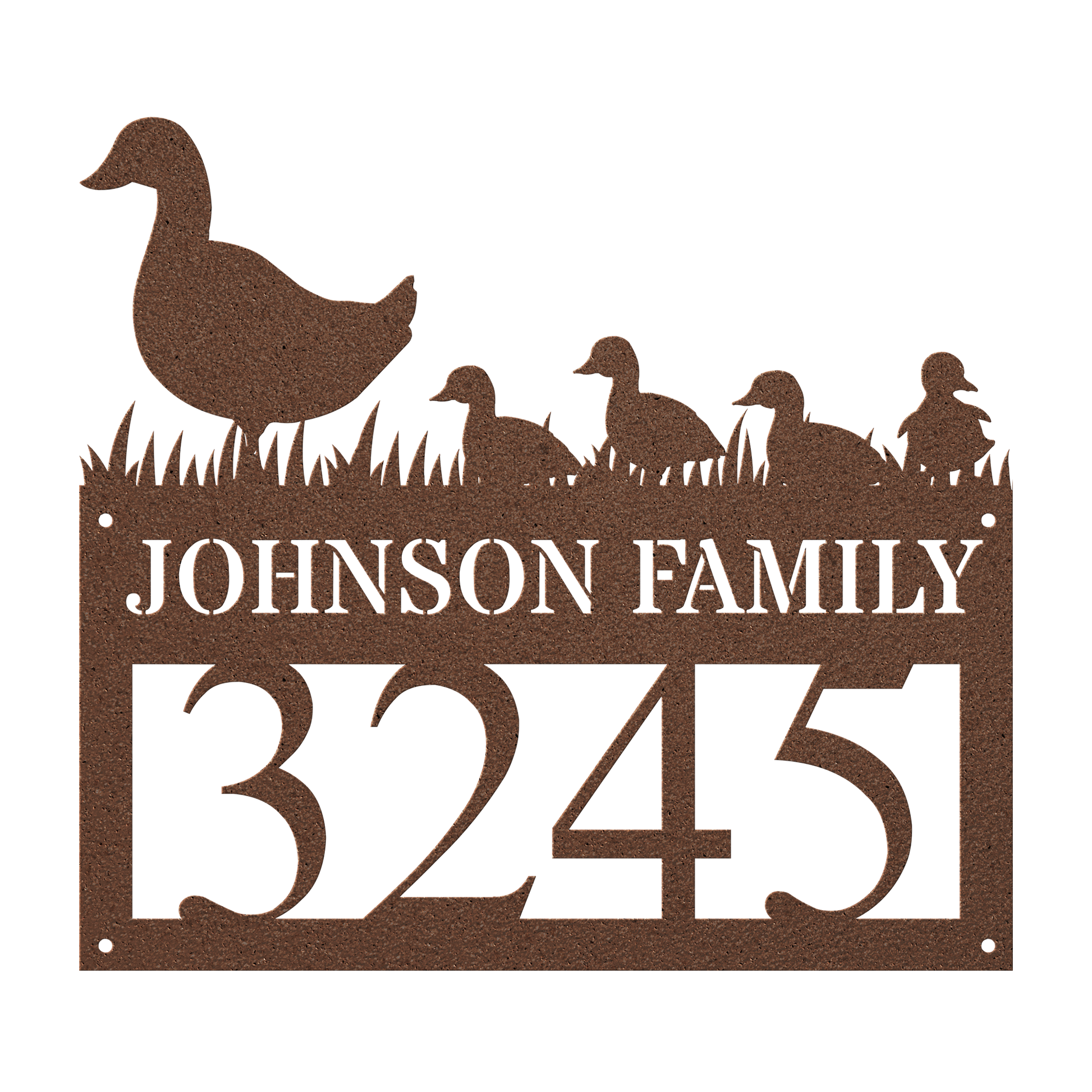 Custom Metal House Number Sign