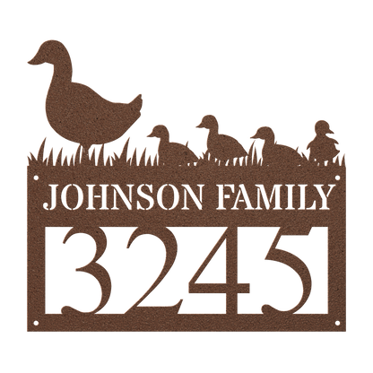 Custom Metal House Number Sign