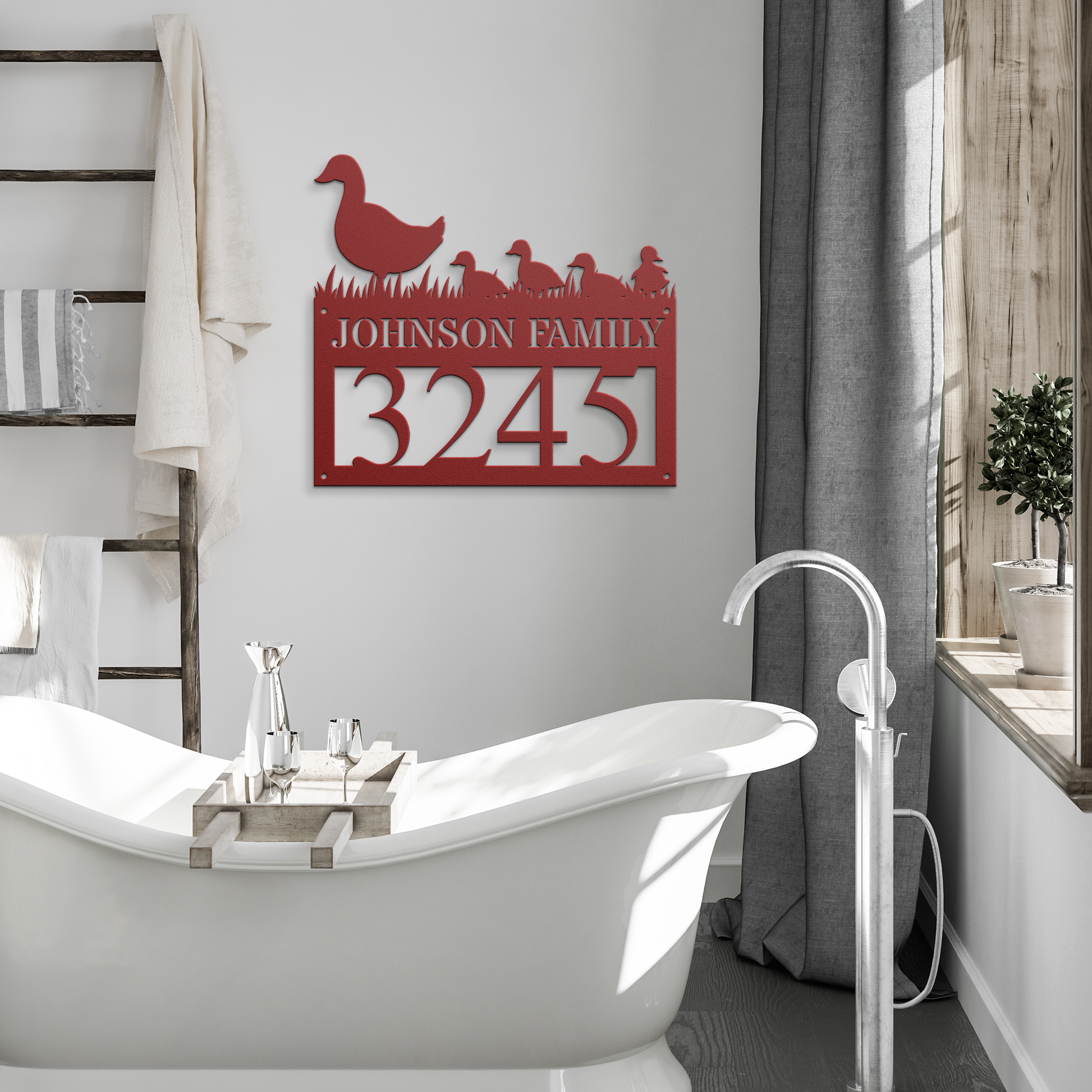Custom Metal House Number Sign