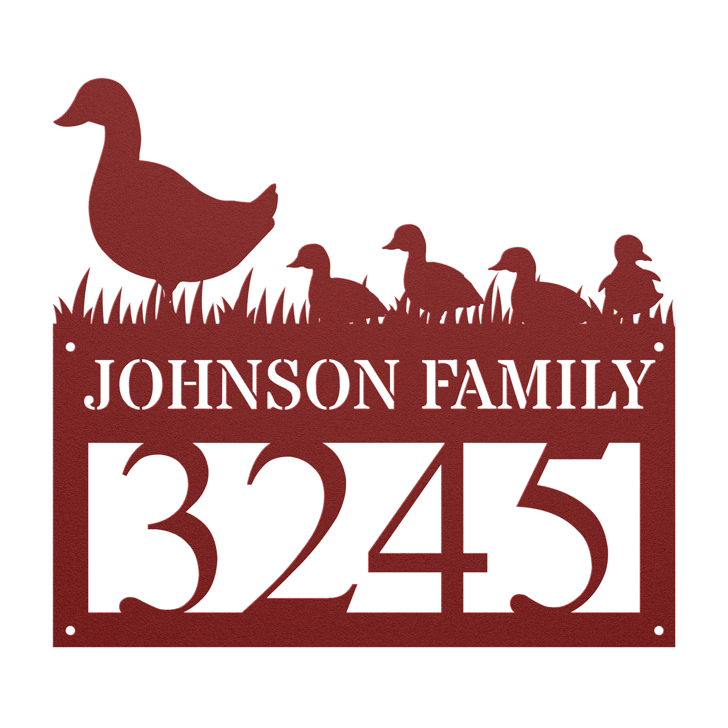 Custom Metal House Number Sign