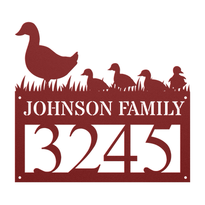 Custom Metal House Number Sign