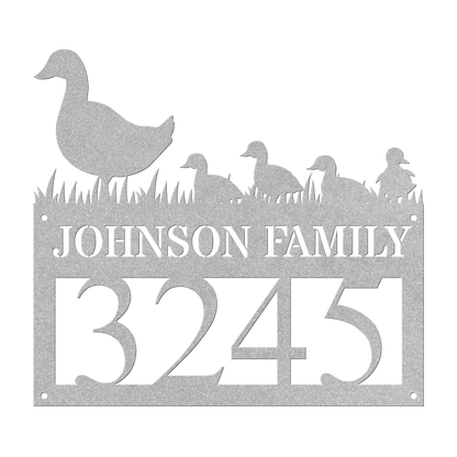 Custom Metal House Number Sign