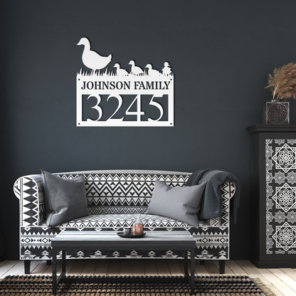 Custom Metal House Number Sign