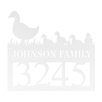 Custom Metal House Number Sign