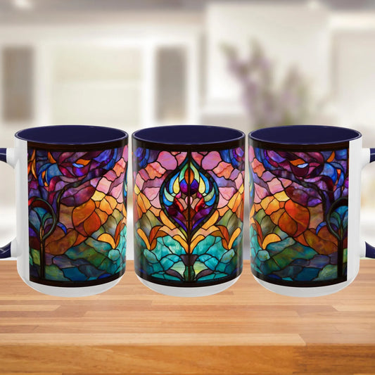 Colorful Stained Glass Effect Coffee Mug