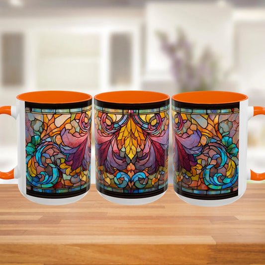 Colorful Stained Glass Effect Coffee Mug