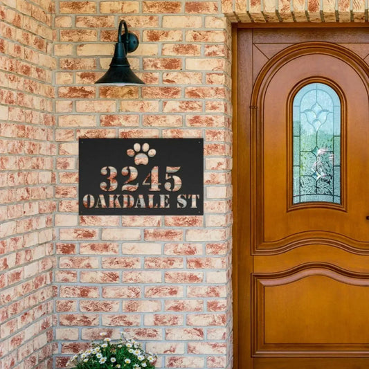Custom Metal House Number Sign