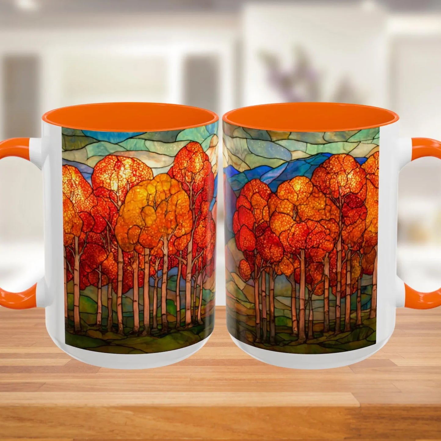 Autumn Stained Glass Effect  Coffee Mug